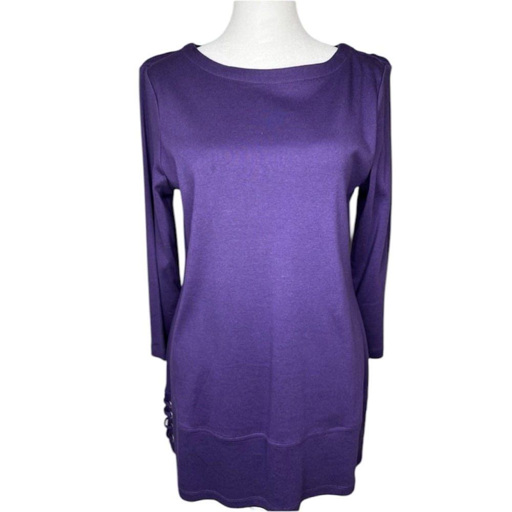 Karen Scott Purple 3/4 Sleeve Top Size Small
